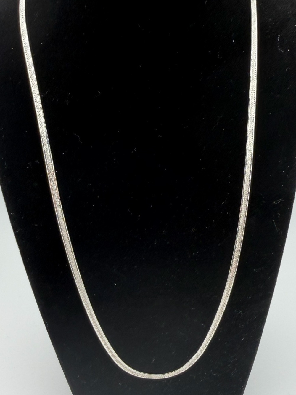 UltraFine 950 Silver Reversible Herringbone Necklace 24”